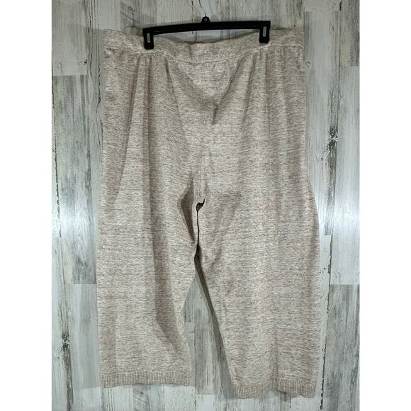 Isaac Mizrahi Live Wide Leg Pants Size 4X Petite (48x26.5) High Rise Oatmeal - Picture 2 of 10